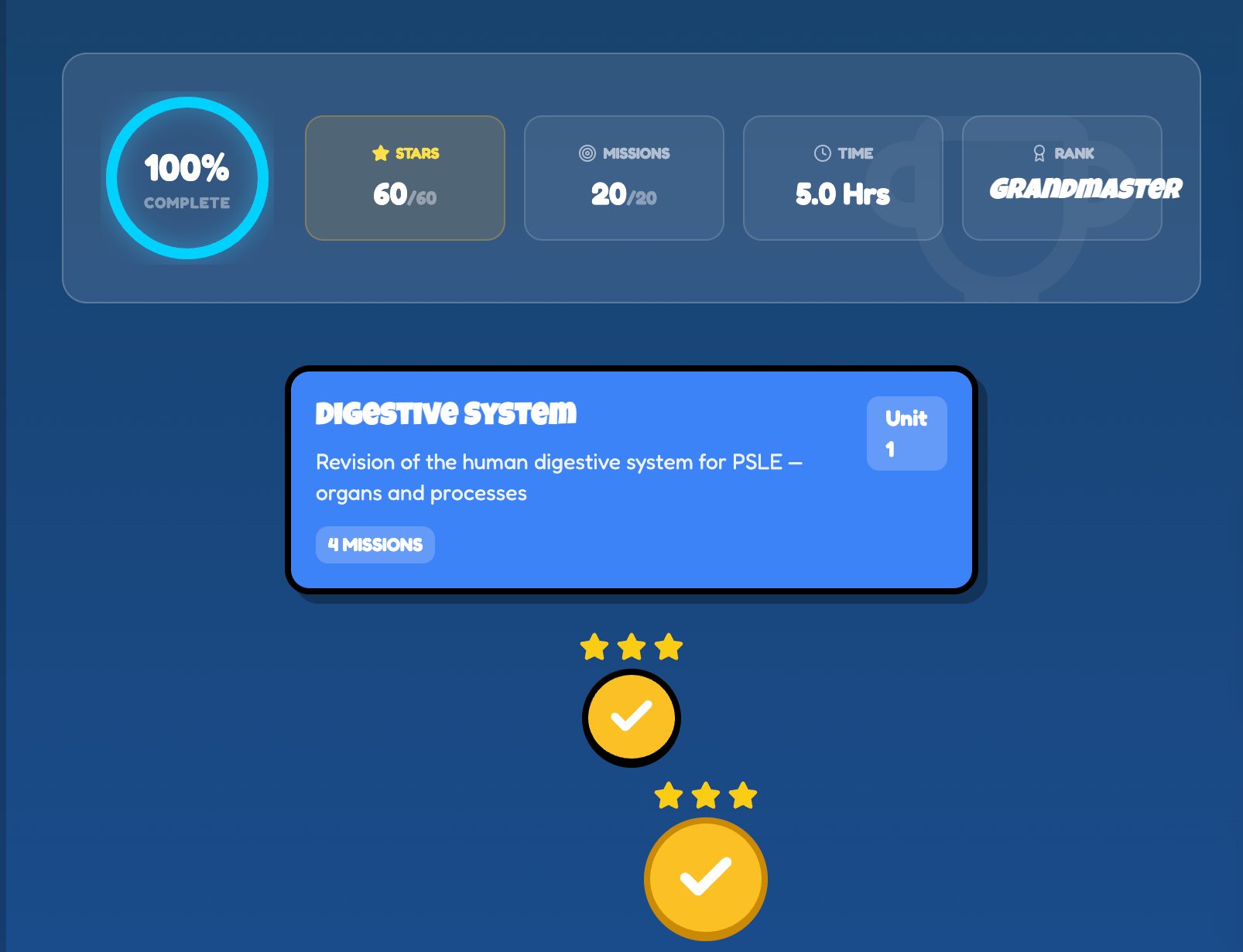 Interactive study path with Duolingo-style progression map for Singapore MOE syllabus